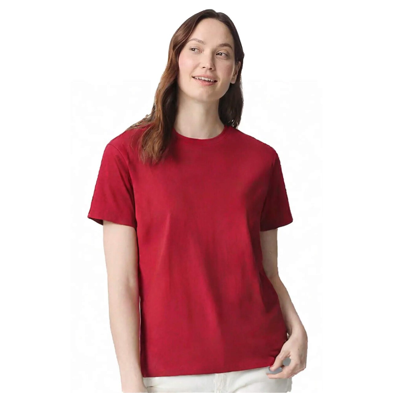 Gildan Heavy Cotton Crew Neck Short Sleeve T-Shirt 100% Cotton for Work Layering & Custom Printing